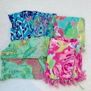 Lilly Pulitzer Lot of 5 Scarfs